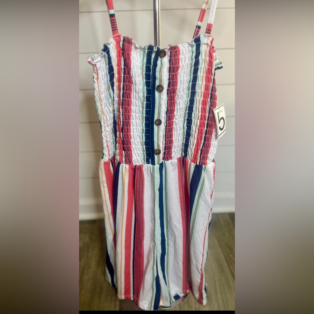 5 STYLE Striped Romper With Button Detail Perfect For Spring/Summer